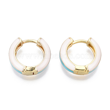 Brass Huggie Hoop Earrings(EJEW-S209-07C)-3