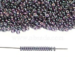 TOHO 6/0 Demi Round Beads, Japanese Seed Beads, (206) Gold Luster Hydrangea, 6/0, 4x1.9mm, Hole: 1.5mm, about 300pcs/10g(X-SEED-DR06-0206)