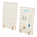 Wood Earring Display Stands, Tabletop Jewelry Organizer Holder for Earring Storage, Rectangle, Old Lace, 15x8x25.5cm(EDIS-WH0018-01B)