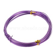 Round Aluminum Craft Wire, for Beading Jewelry Craft Making, Purple, 18 Gauge, 1mm, 10m/roll(32.8 Feet/roll)(AW-D009-1mm-10m-11)