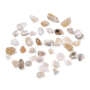 Natural Gold Rutilated Quartz Beads, Tumbled Stone, No Hole/Undrilled, Chip, 4~14x4~7x2~5mm, about 227pcs/50g(X-G-I304-06)