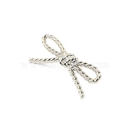 Twist Bowknot Zinc Alloy Ornament Clasps, for Purse, Handbag Making, Platinum, 28x60x4.5mm(PURS-PW0007-13P)