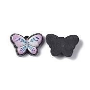 Opaque Resin Cabochons, Butterfly, Plum, 16x23x5mm(RESI-C027-03E)