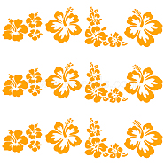 4 Sheets PET Reflective Sticker Car Decoration, Flower Car Sticker, for Car Decoration, Gold, 210x203x0.2mm(DIY-GF0003-98A)