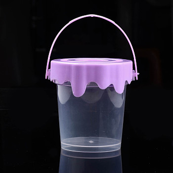 Polystyrene Plastic Bead Storage Containers, with Cover, Barrel Shapes, Violet, 8x8.6cm, Hole: 41x83mm, compartment: 74x80mm