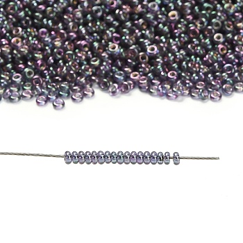 TOHO 6/0 Demi Round Beads, Japanese Seed Beads, (206) Gold Luster Hydrangea, 6/0, 4x1.9mm, Hole: 1.5mm, about 300pcs/10g
