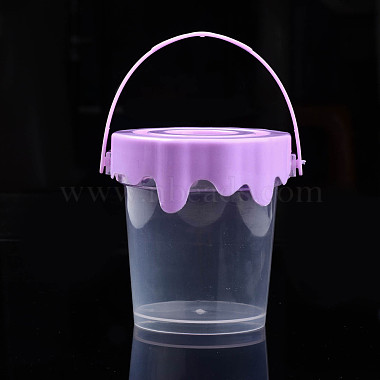 Violet Barrel Plastic Beads Containers