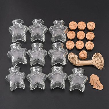 Clear Star Glass Beads Containers