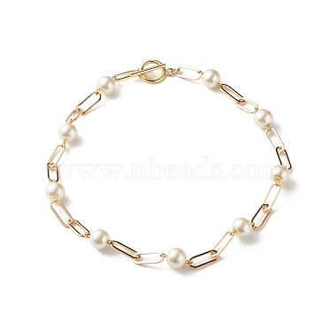 Glass Pearl Beaded Necklaces(NJEW-TA00005)-1