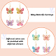 10Pairs 10 Colors Bling Butterfly Resin Dangle Earrings(EJEW-AB00006)-6