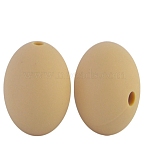 Round Silicone Focal Beads, Pale Goldenrod, 15mm, Hole: 2mm(SI-JX0046A-110)