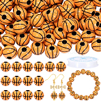 200Pcs Acrylic Beads, Craft Beads, Sports Balls, with 1Roll Elastic Crystal Thread, Basketball, 11.5~11.9x11mm, Hole: 4mm(OACR-PA0001-66C)