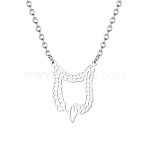 304 Stainless Steel Irregular Pendant Necklaces for Women(TH5959-2)