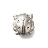 Anti-Tarnish 304 Stainless Steel Beads, Ladybug, Stainless Steel Color, 12.5x12x6.5mm, Hole: 1.8mm(STAS-I321-38P)