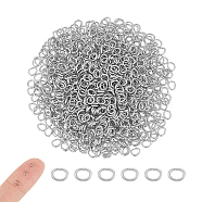 1000Pcs 304 Stainless Steel Jump Rings, Open Jump Rings, Oval, Stainless Steel Color, 24 Gauge, 3x2.5x0.5mm, Inner Diameter: 2.5x1.5mm(STAS-UN0055-27)