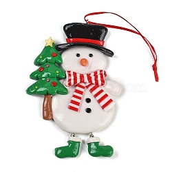 Christmas PVC Pendant Decorations, for Christmas Tree Hanging Ornaments, Snowman, 200mm(HJEW-S003-03E)