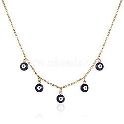 Stainless Steel Evil Eye Pendant Necklace for Women(KE2161-1)