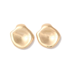 Brass Charms, Flower Petal, Real 18K Gold Plated, 11x10x3mm, Hole: 0.8mm(KK-G503-05G)