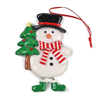 Christmas PVC Pendant Decorations, for Christmas Tree Hanging Ornaments, Snowman, 200mm