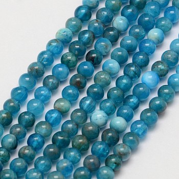 Natural Apatite Beads Strands, Round, 4~4.6mm, Hole: 1mm, about 93pcs/strand, 6.10''(15.5cm)