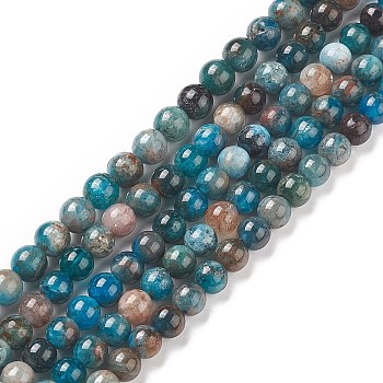 Natural Apatite Beads, Round, 6mm, Hole: 0.8mm, about 560~620pcs/250g