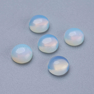 6mm Clear Half Round Opalite Cabochons