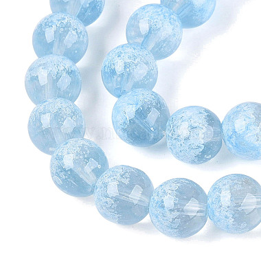 Transparent Half Spray Painted Glass Beads Strands(GLAA-Q110-02A-03)-3