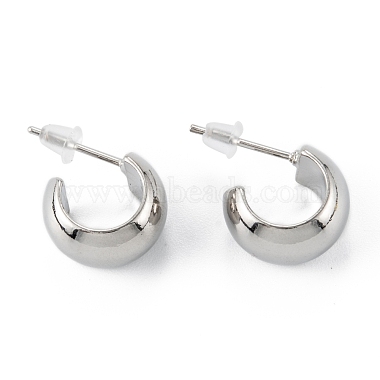 Ring Brass Stud Earrings