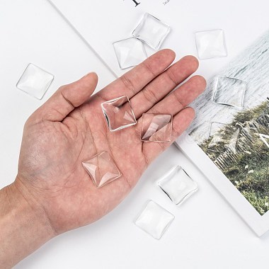 Clear Square Transparent Glass Cabochons(X-GGLA-S013-25x25mm-1)-7