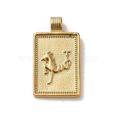 Real 14K Gold Plated Capricorn 304 Stainless Steel Pendants