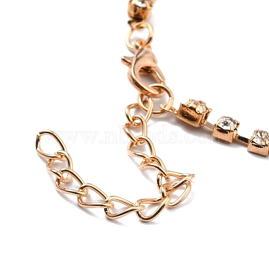 4Pcs 4 Style Alloy Chain Anklets Set with Heart Beaded and Butterfly Charm(SJEW-D009-02KCG)-8