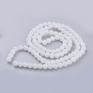 Imitation Jade Glass Round Beads Strands(X-DGLA-S076-8mm-21)-2