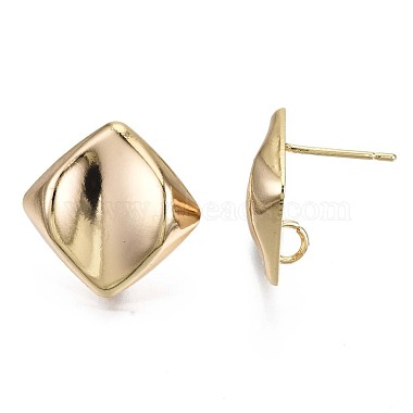 Brass Stud Earring Findings(KK-T056-22G-NF)-2