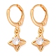 Brass Micro Pave Clear Cubic Zirconia Leverback Earrings(EJEW-K300-44G)-4