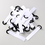Polyester Blank Cheerleader Pom Poms Name Tags, White, 132mm, 48pcs/set(FIND-WH0431-83A)
