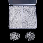 1300Pcs 2 Style Plastic Ear Nuts, Soft Earring Backs Safety Belt Clutch Stopper, Clear, 3~4x3~4mm, Hole: 0.3~1mm(KY-YW0001-30)