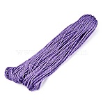 7 Inner Cores Polyester & Spandex Cord Ropes, with Patterns, for Rope Bracelets & Shoe Lace Cord Making, Medium Purple, 5mm, about 109.36 yards(100m)/bundle, 420~500g/bundle(RCP-ZX002-01A-03)