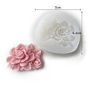 Flower Scented Candle Food Grade Silicone Molds, Candle Making Molds, Aromatherapy Candle Mold, White, 7x6.4x2.2cm(PW-WG46971-10)