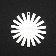 201 Stainless Steel Pendants, Laser Cut, Flat Round, Stainless Steel Color, 33x33x1mm, Hole: 1.6mm(STAS-N090-LA033)