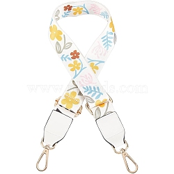 Polyester Bag Straps, with Zinc Alloy Swivel Clasps, Rectangle, Bag Replacement Accessories, Floral Pattern, 80.3x3.8x0.1cm(FIND-WH0071-17)