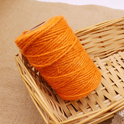 Jute Cord, Jute String, Jute Twine, for Jewelry Making, Dark Orange, 3mm, about 54.68 yards(50m)/roll(OCOR-L039-C09)