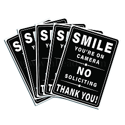 Waterproof PVC Warning Sign Stickers, Rectangle, Word, 25x17.5cm(DIY-WH0237-014)