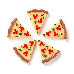 Resin Decoden Cabochons, Imitation Food, Pizza, Moccasin, 25.5x22x7mm(X-CRES-P020-03H)