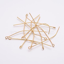 Iron Eye Pin, Golden, 50x0.7mm, Hole: 2mm, about 5000pcs/1000g(EPG5.0cm)