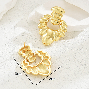 Exaggerated High-end Copper Plated Gold Cloud Earrings for Women Party