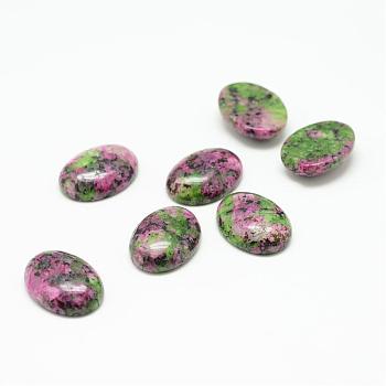 Synthetic Ruby in Zoisite Gemstone Cabochons, Oval, 18x13x6mm