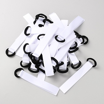 Polyester Blank Cheerleader Pom Poms Name Tags, White, 132mm, 48pcs/set