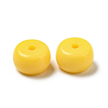 Opaque Acrylic Beads, Rondelle, Gold, 8x5mm, Hole: 1.6mm