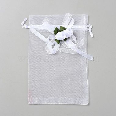3D Flower Organza Drawstring Bags(OP-WH2002-01B-01)-1