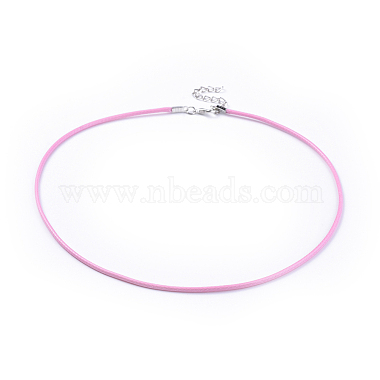 2mm Pink Imitation Leather Necklace Making